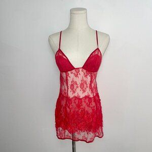 Victorias Secret Very Sexy Y2K Red Lace Babydoll | Womens Size XS